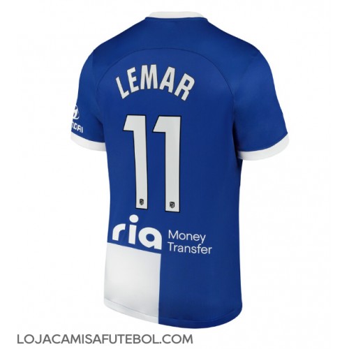 Camisa de Futebol Atletico Madrid Thomas Lemar #11 Equipamento Secundário 2023-24 Manga Curta